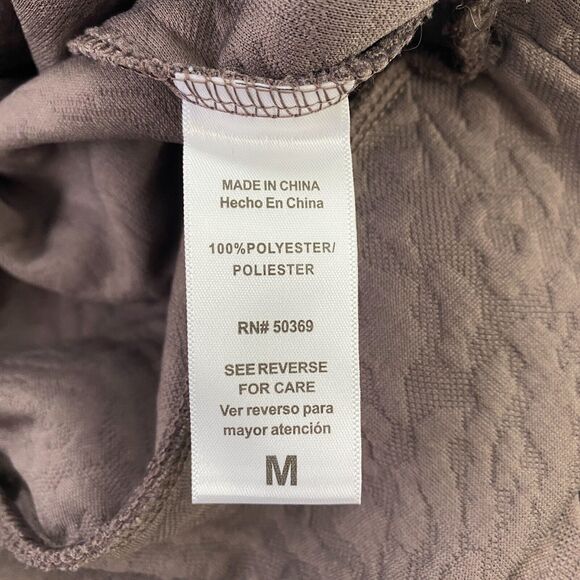 Juicy Couture Sport Jacquard Quilted Funnel Neck Top Pullover Plum Womens Medium - Picture 8 of 9